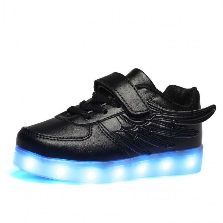 Leather led light up sneaker wings